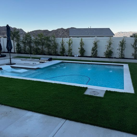 Backyard pool and outdoor living space San Diego CA