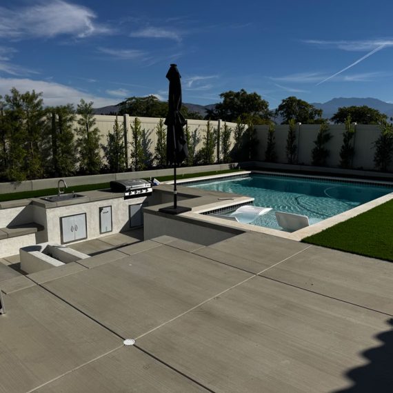 Backyard pool and outdoor living space San Diego CA