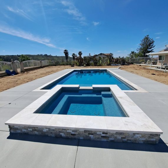 Backyard pool and outdoor living space San Diego CA