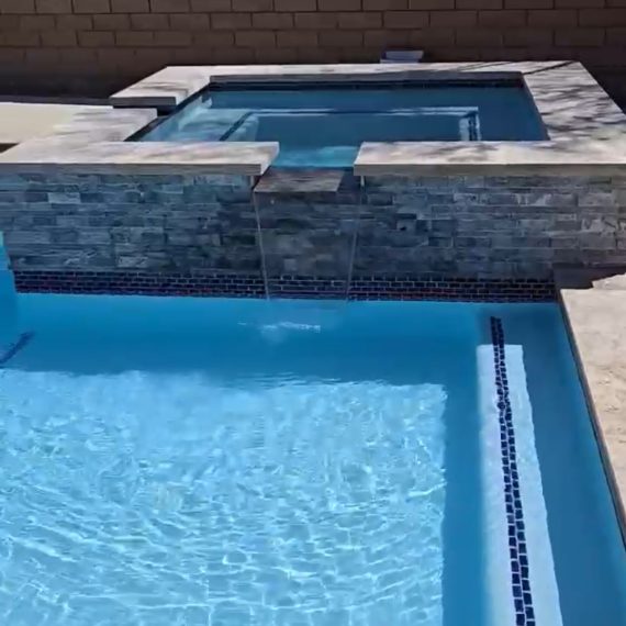 Backyard pool and outdoor living space San Diego CA